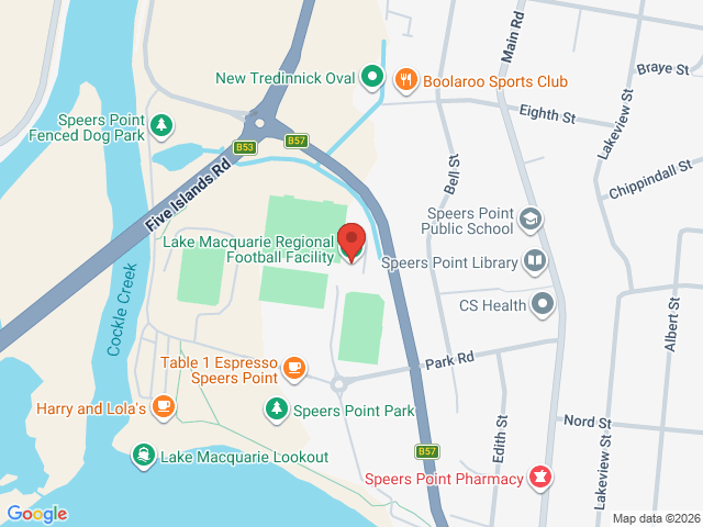 Map showing event location