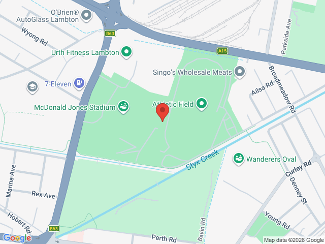 Map showing event location
