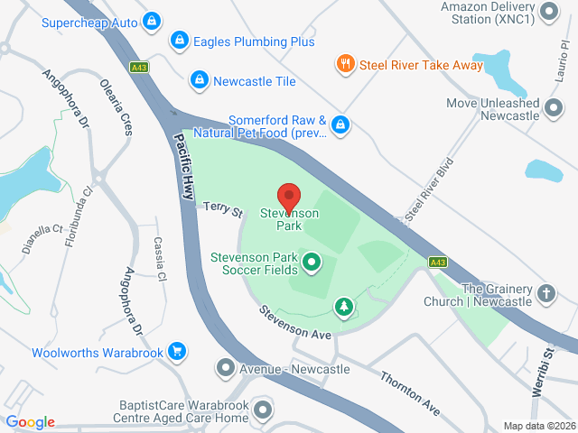 Map showing event location